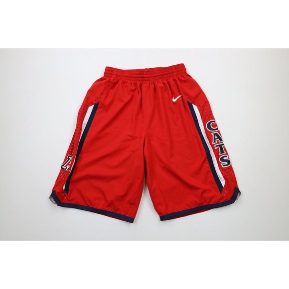 Nike Authentic Mens Large Vented University of Arizona Gym Basketball Shorts Red